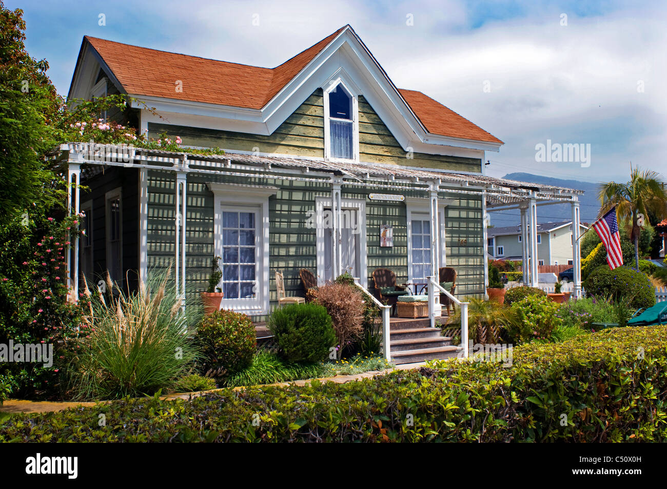 Maison de plage de style Cape Cod Banque D'Images