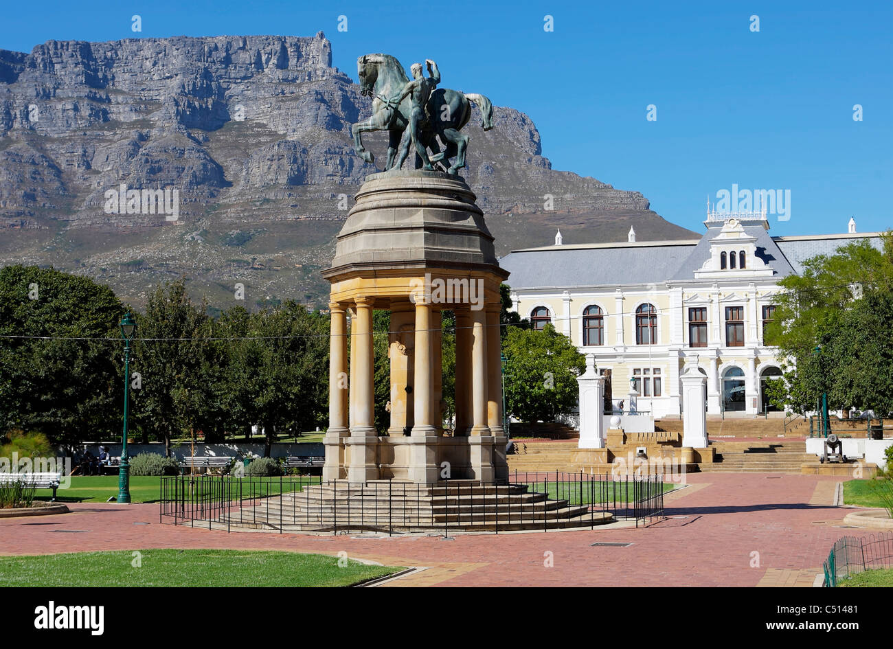 Le bois Delville Memorial Garden dans la Company Gardens à Cape Town, Afrique du Sud. Banque D'Images