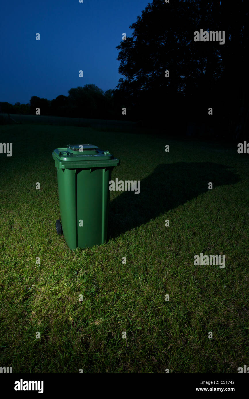 Bac de recyclage vert Banque D'Images