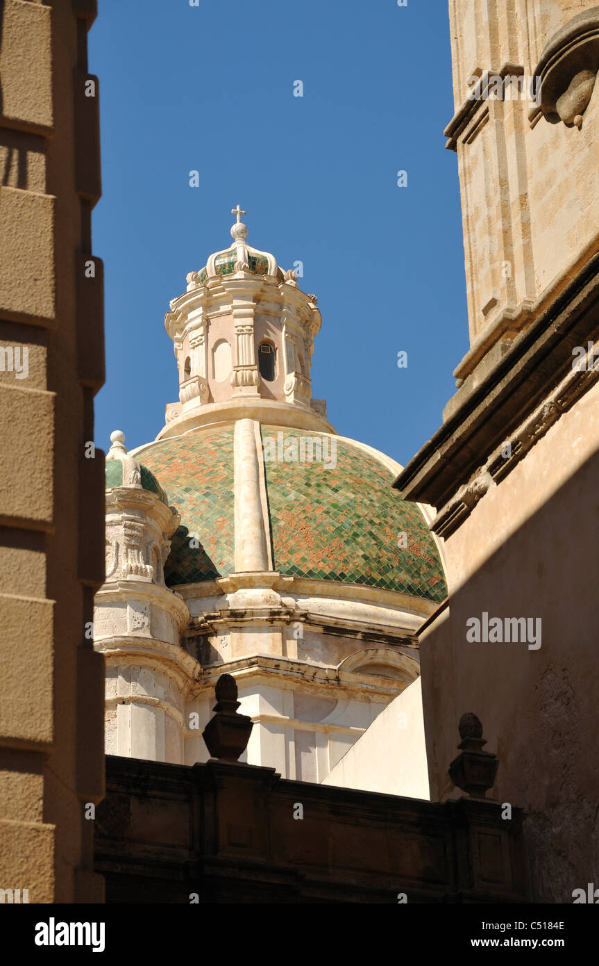 Cathédrale San Lorenzo, Trapani, Sicile, Italie Banque D'Images