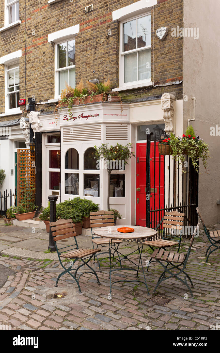 Bistro Français, la Cage Imaginaire Restaurant Hampstead, Londres Banque D'Images