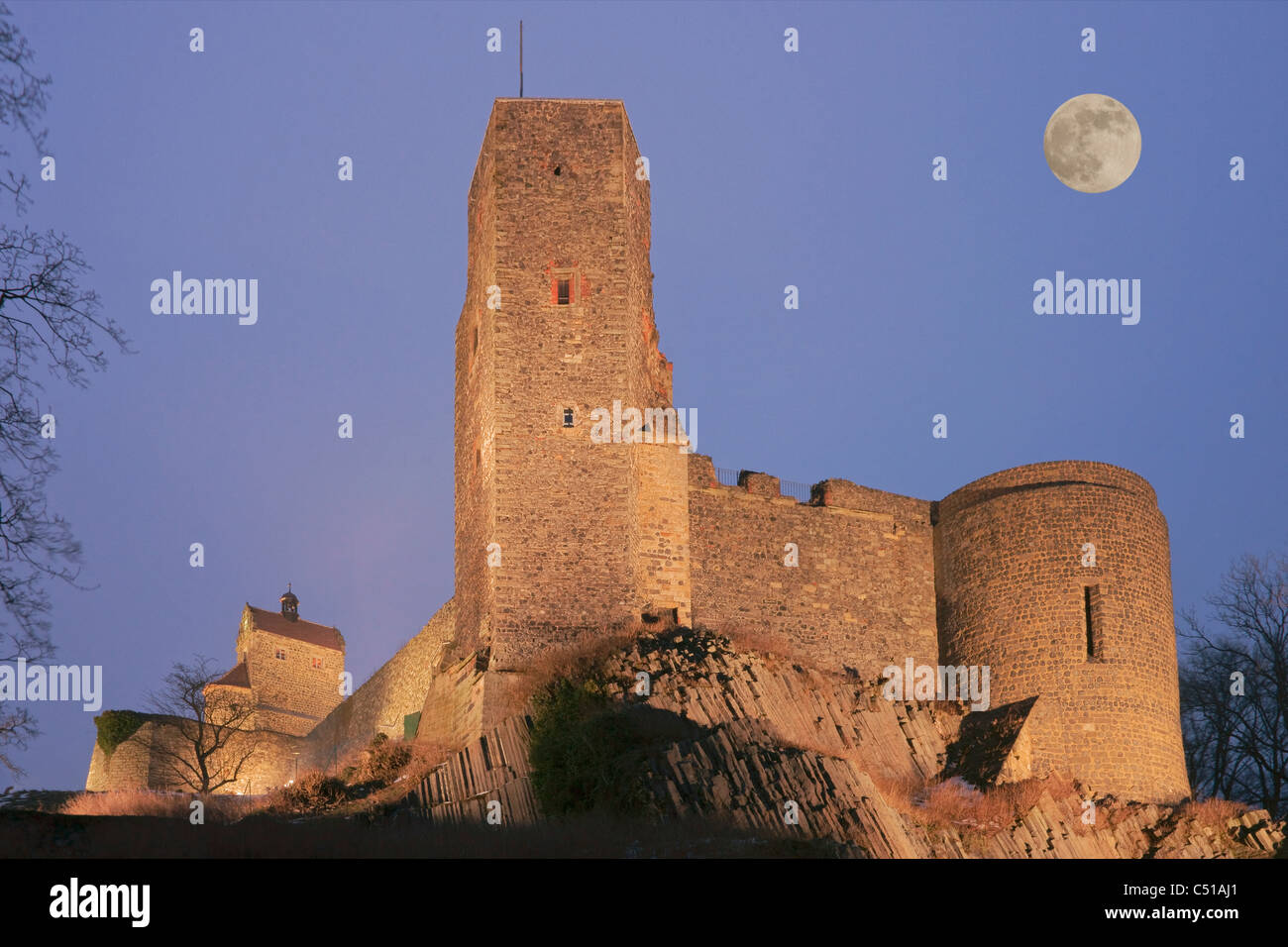 Stolpen ruine du château Allemagne Europe Banque D'Images