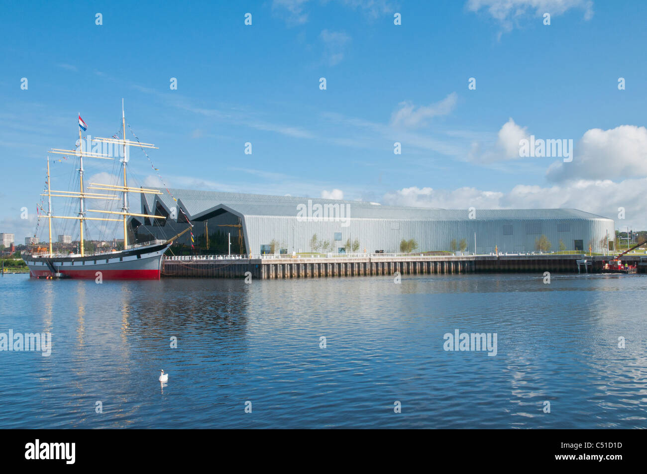 SV Glenlee accosté à côté de Riverside Museum Musée du Transport et voyage Yorkhill Quay Glasgow Ecosse Banque D'Images