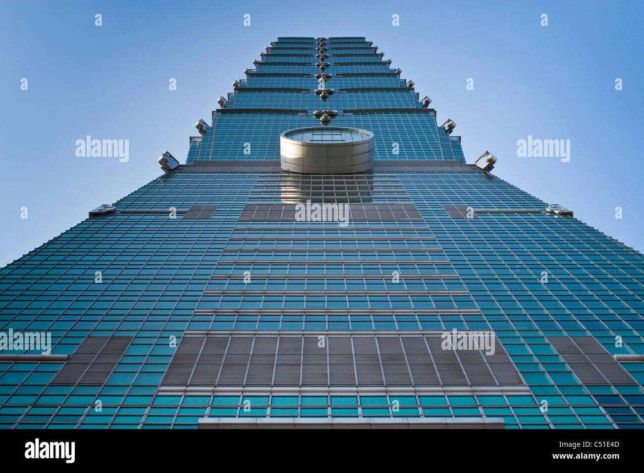 Taipei 101 à partir du bas, Taipei, Taiwan Banque D'Images
