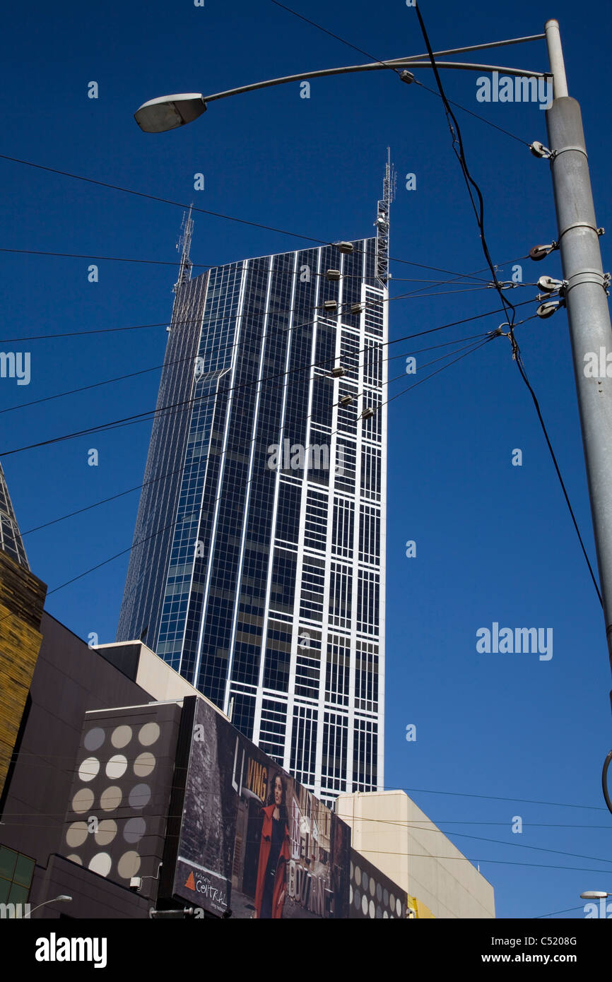La construction de gratte-ciel sur La Trobe Street, Melbourne, Victoria, Australie. Occupé par ANZ Banque D'Images