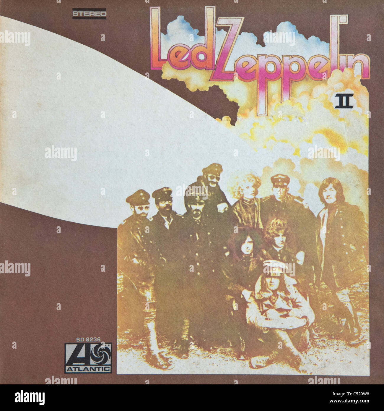 Couverture de l'album vinyle Led Zeppelin II de Led Zeppelin 1969 parution sur Atlantic Records Banque D'Images