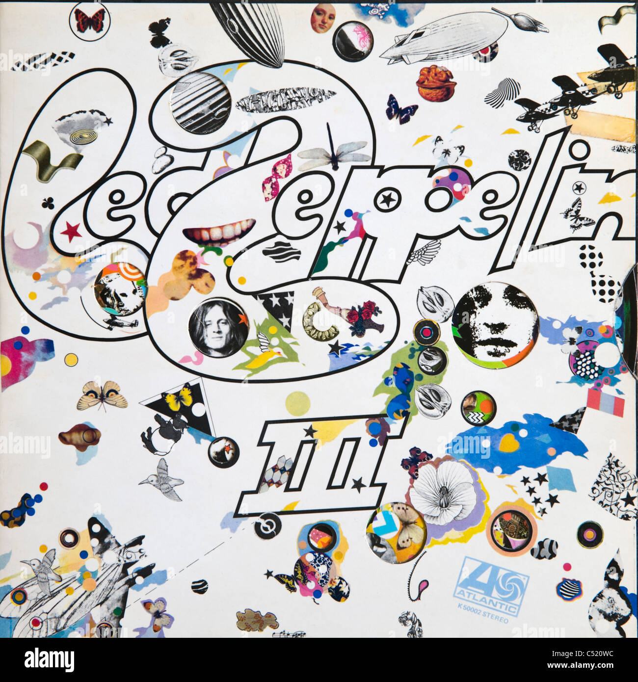Couverture de l'album vinyle Led Zeppelin Led Zeppelin III en 1970 parution sur Atlantic Records Banque D'Images