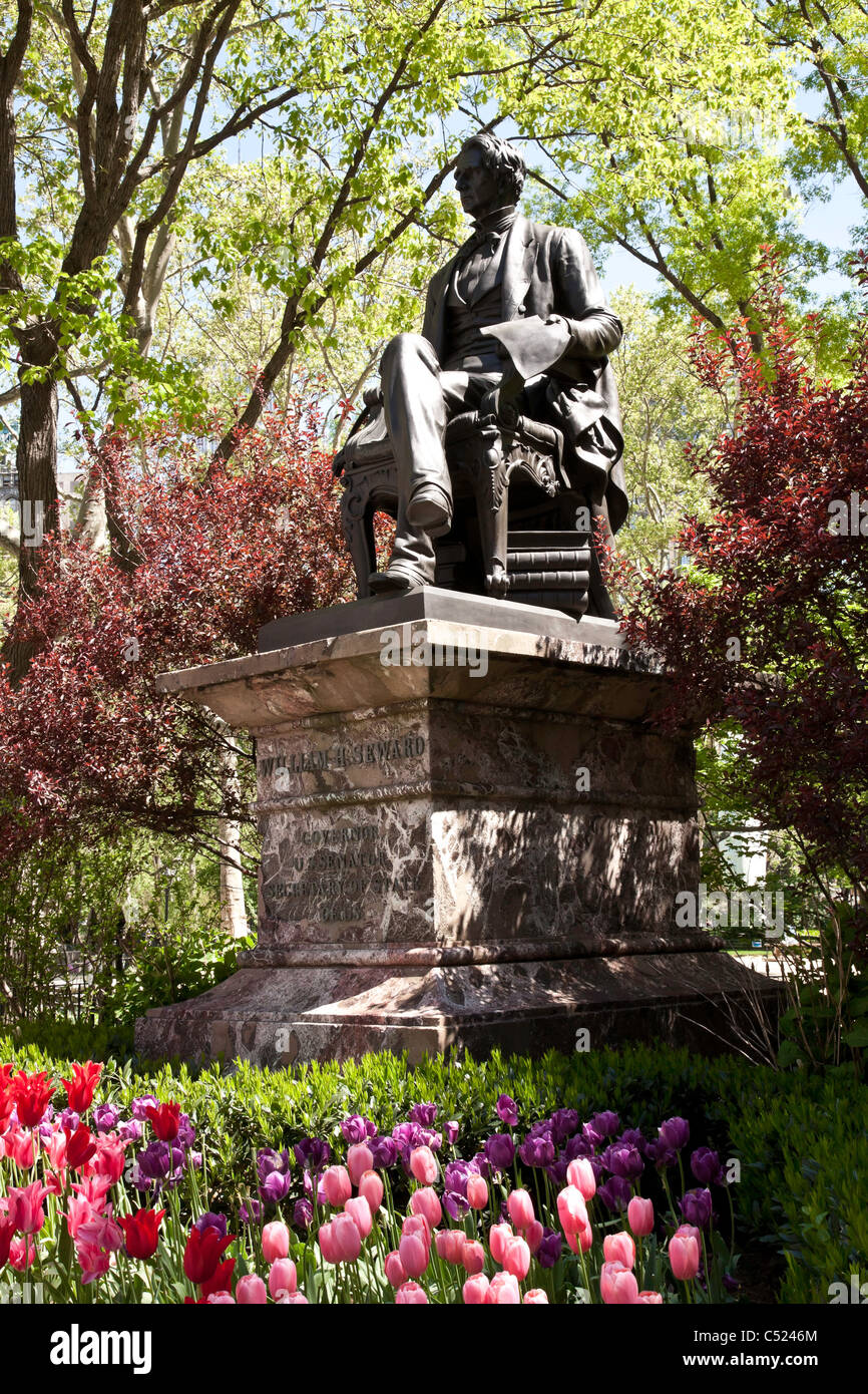 William Henry Seward, statue, Madison Square Park, NYC Banque D'Images