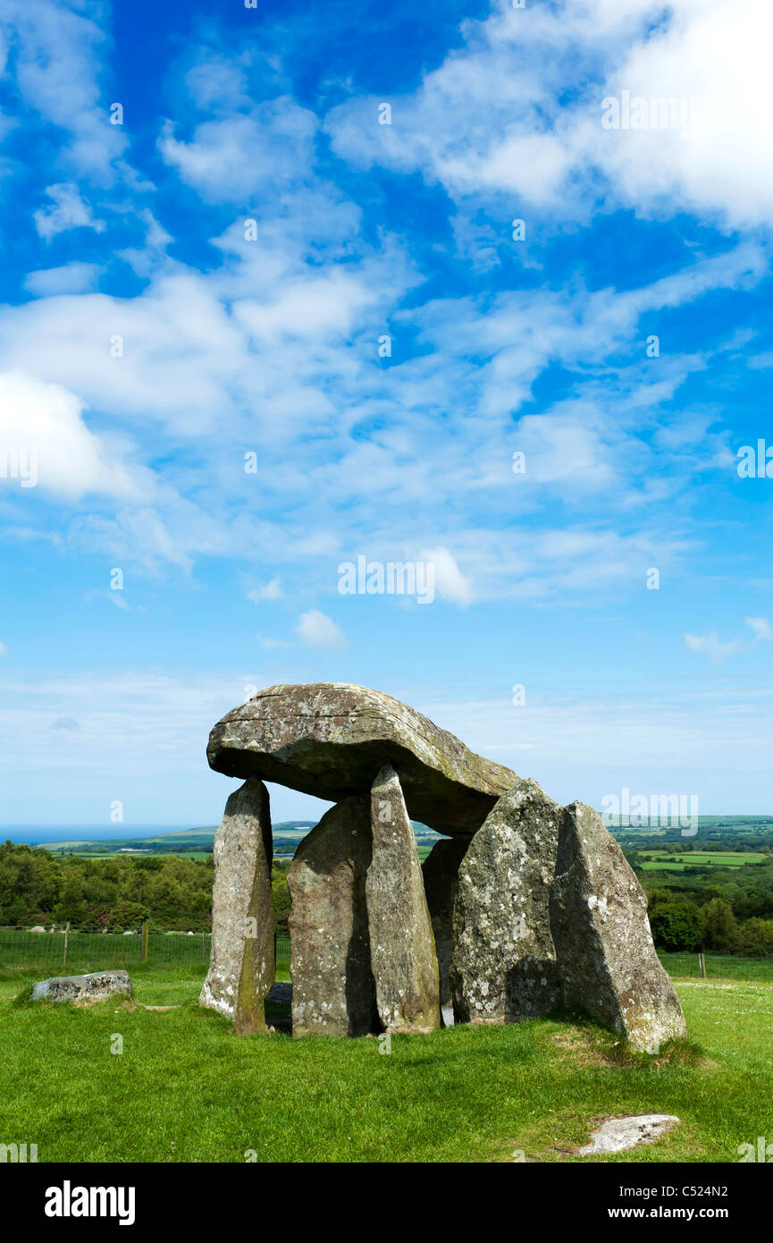 Pentre Ifan néolithique mégalithique de sépulture dans l'ouest du pays de Galles Pembrokeshire Banque D'Images