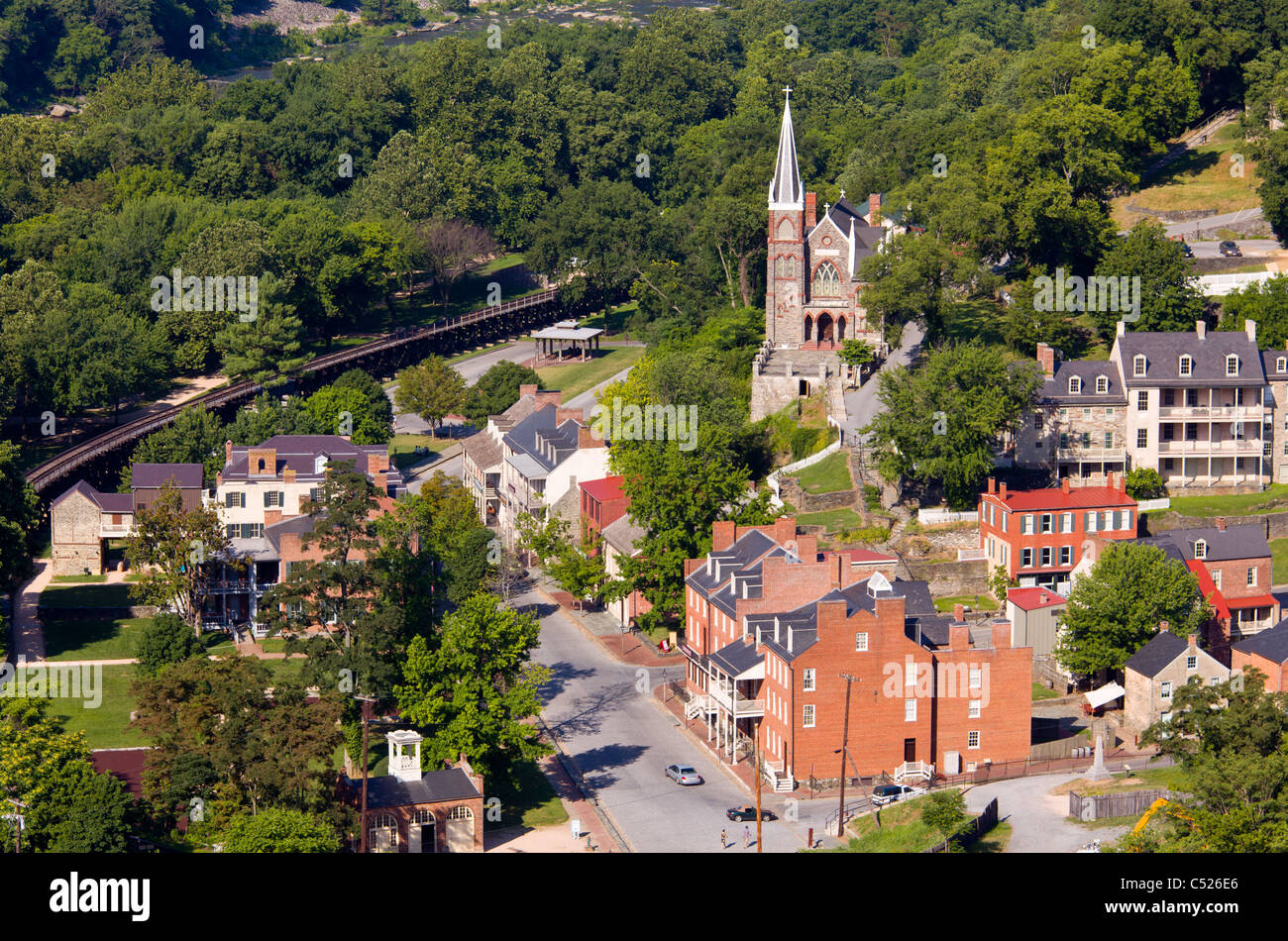 Harpers Ferry dans le comté de Jefferson, West Virginia Banque D'Images