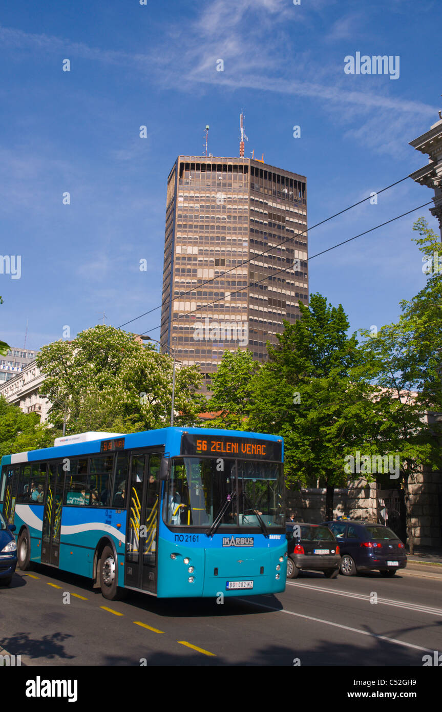 Kneza Milosa, dans le centre de Belgrade, capitale de la Serbie l'Europe Banque D'Images