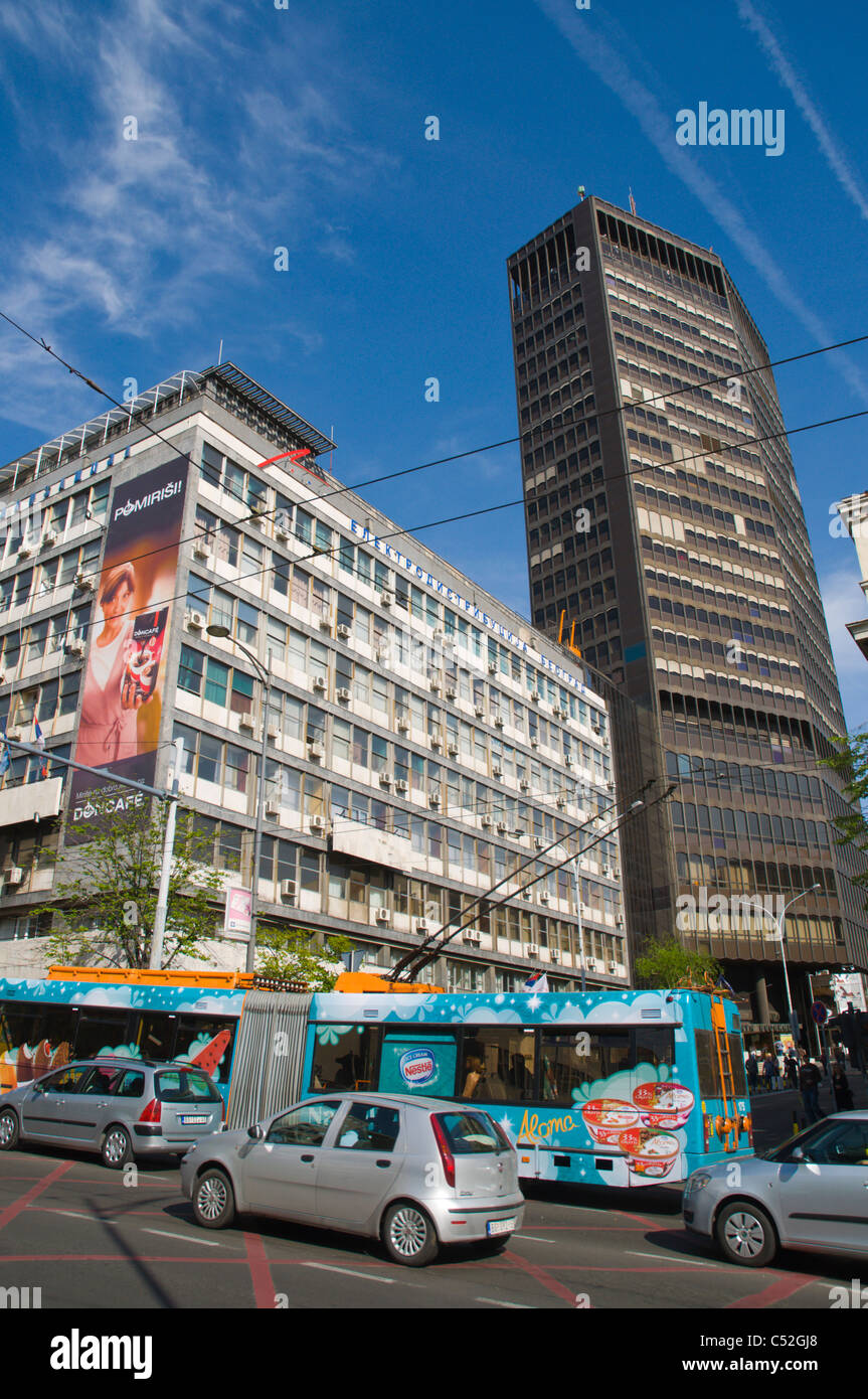 Kneza Milosa, dans le centre de Belgrade, capitale de la Serbie l'Europe Banque D'Images