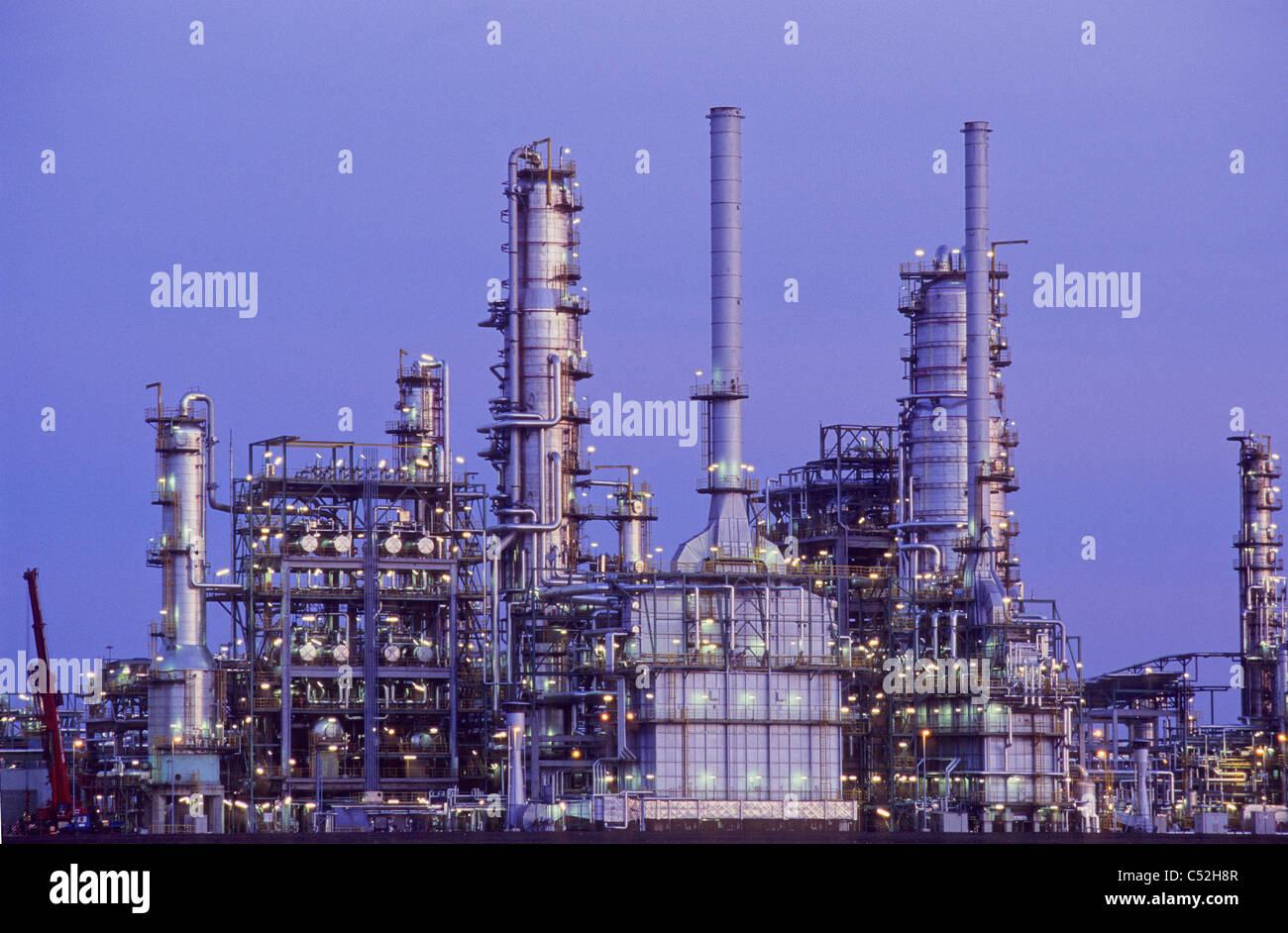Raffinerie de pétrole de Leuna, Saxe-Anhalt, Allemagne Banque D'Images