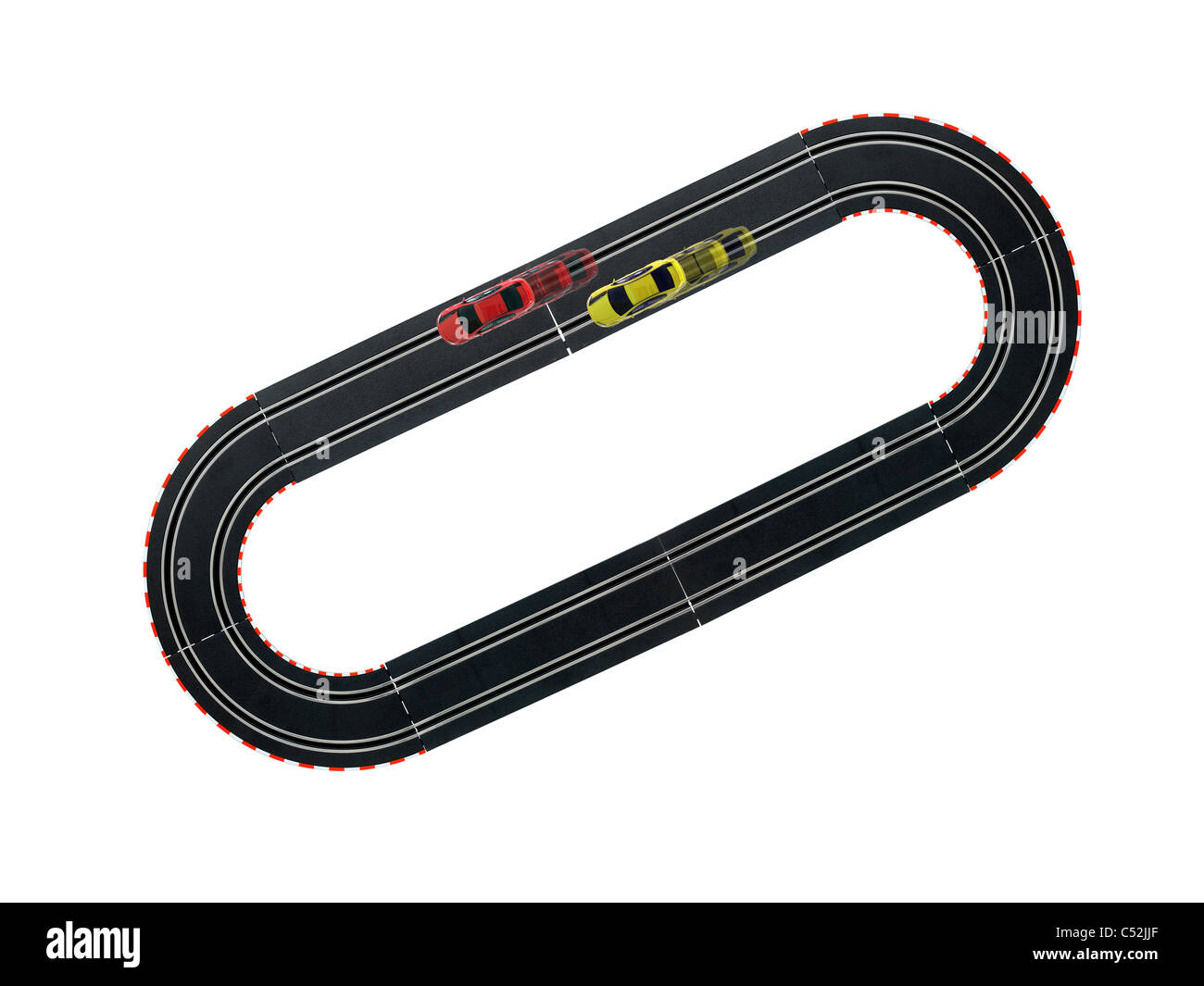 Une image d'un jouet slot car racing track Banque D'Images