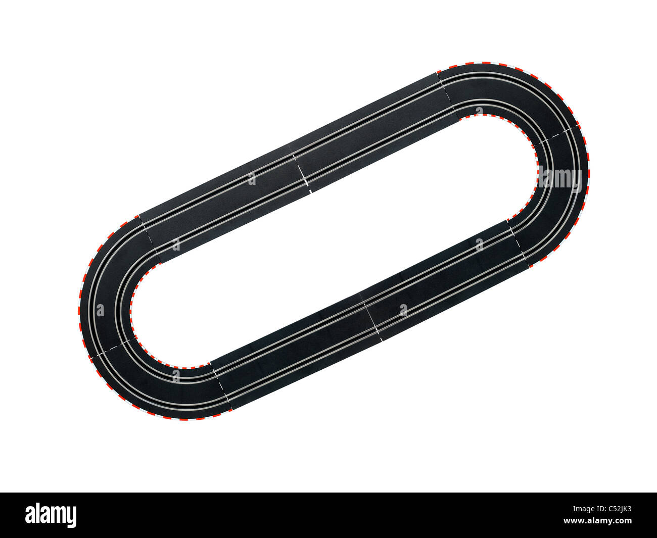 Une image d'un jouet slot car racing track Banque D'Images