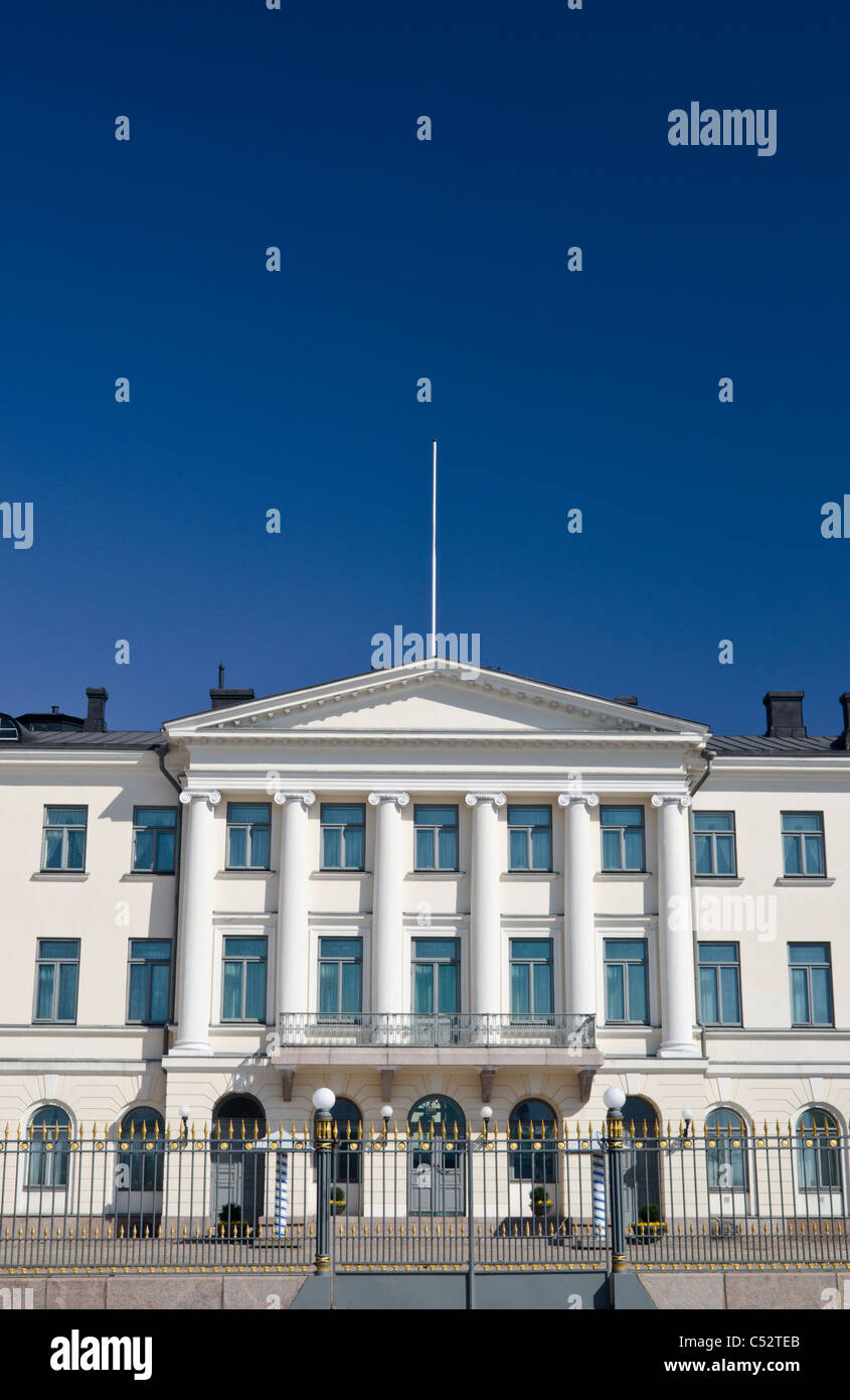 Façade du Palais présidentiel, Helsinki, Finlande Banque D'Images