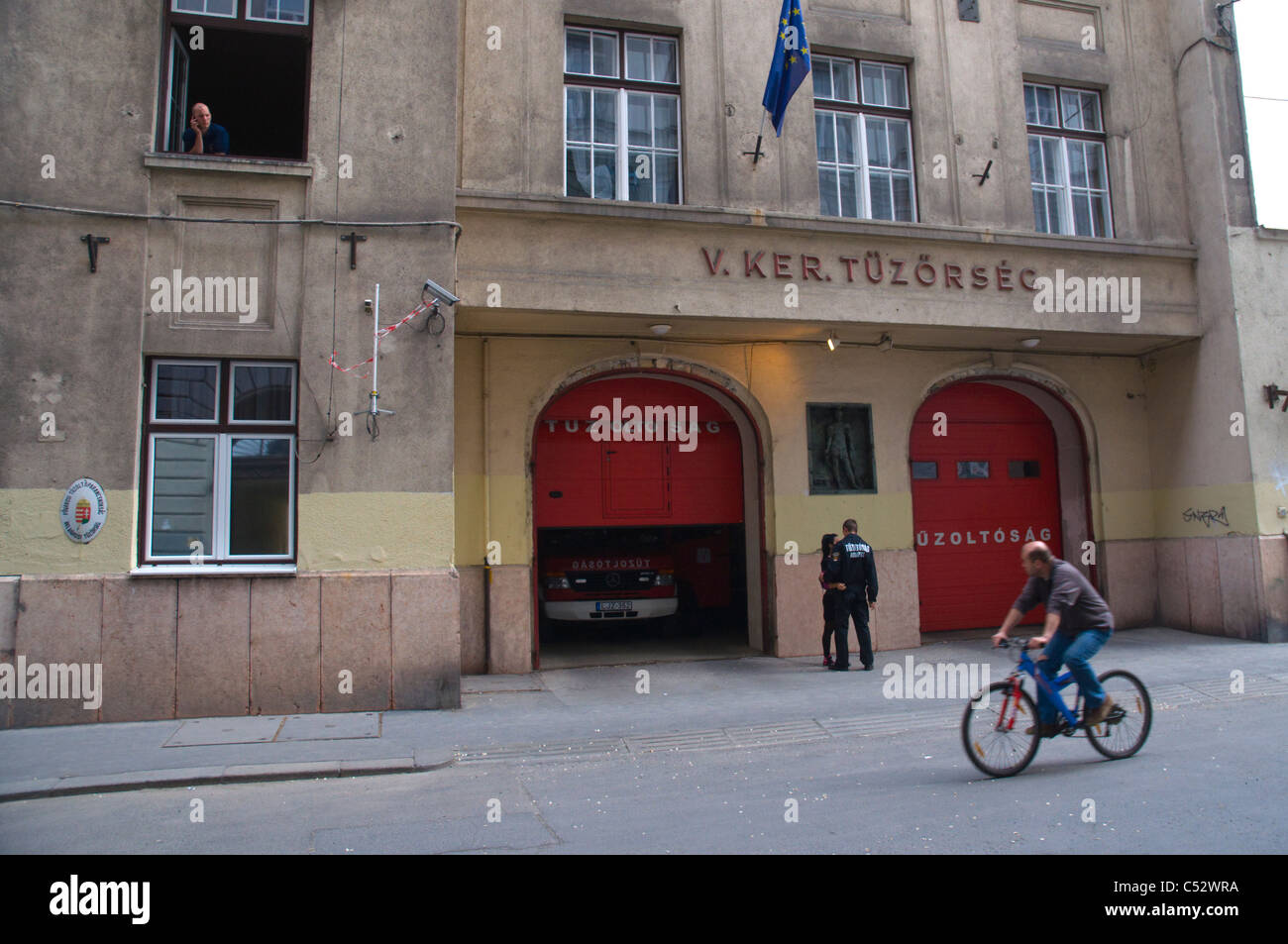 Fire Station utca Gerloczy extérieur 5ème arrondissement centre de Budapest Hongrie Europe Banque D'Images