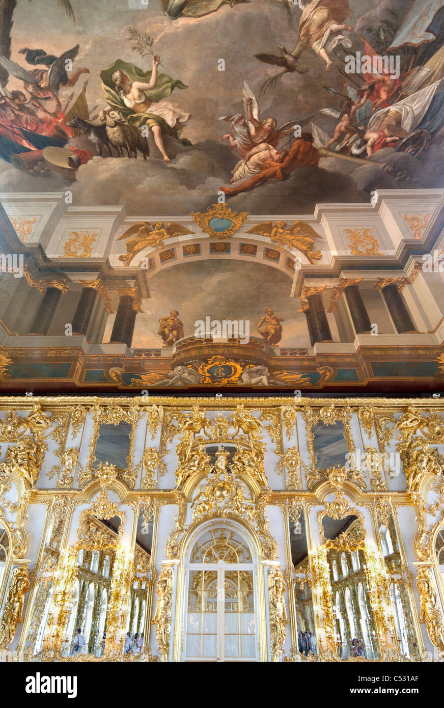 Le Palais de Catherine, St Pétersbourg, Russie - Grand Ballroom 3 Banque D'Images