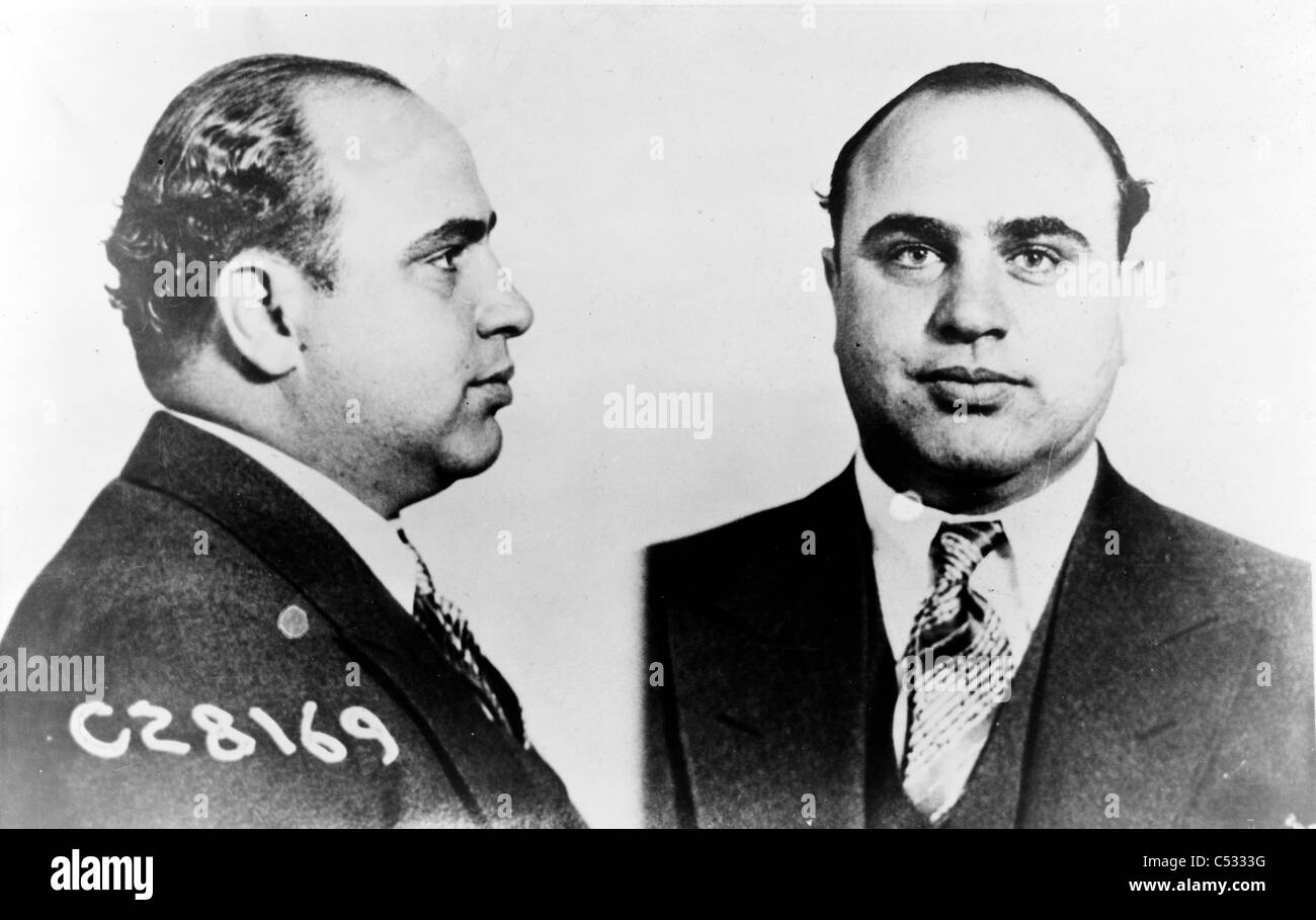 AL CAPONE (1899-1947) de l'électroniques officiels American Gangster prises 17 juin 1931 Banque D'Images