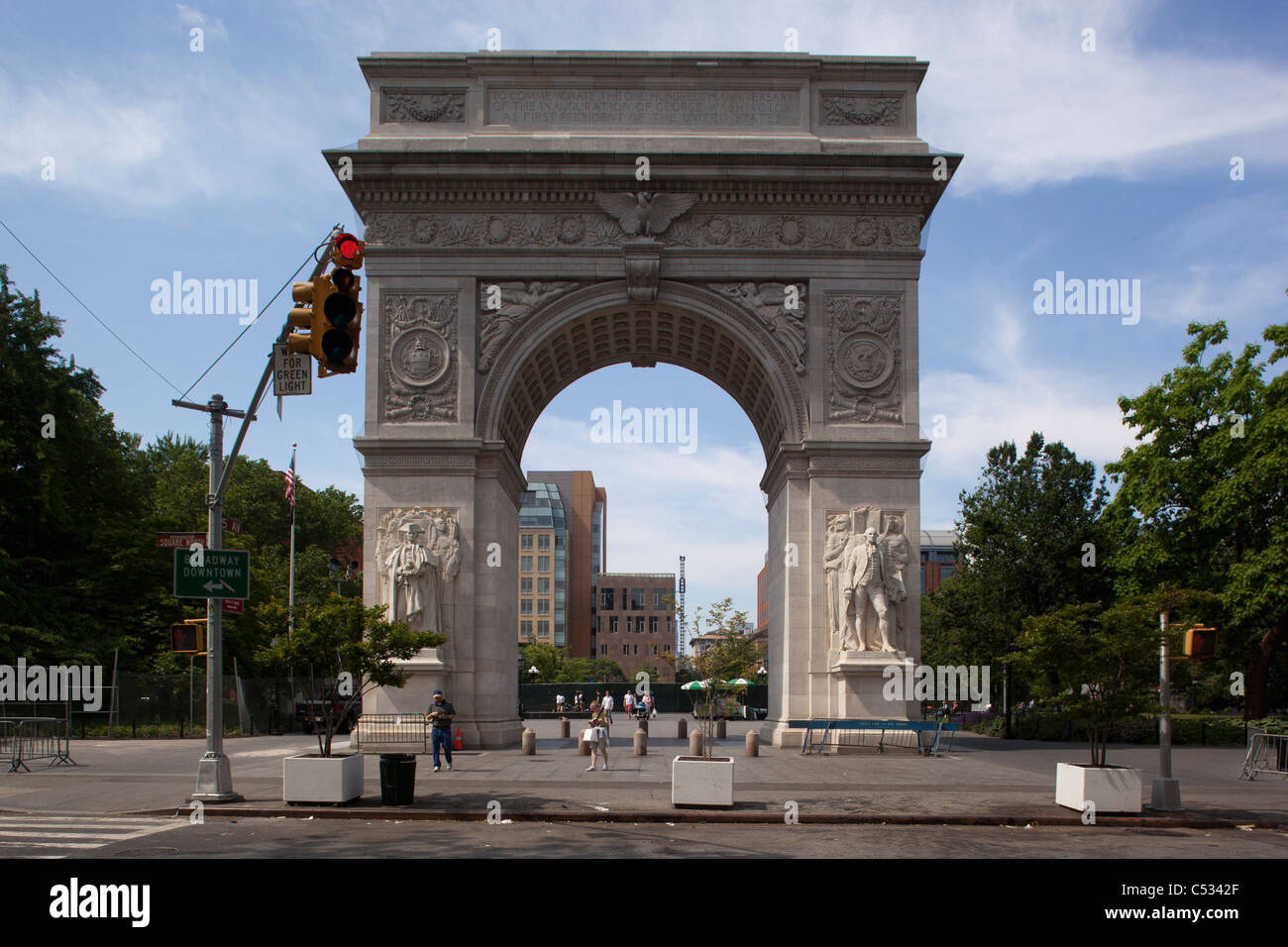 L'Arche de Washington Square Park à New York City Banque D'Images