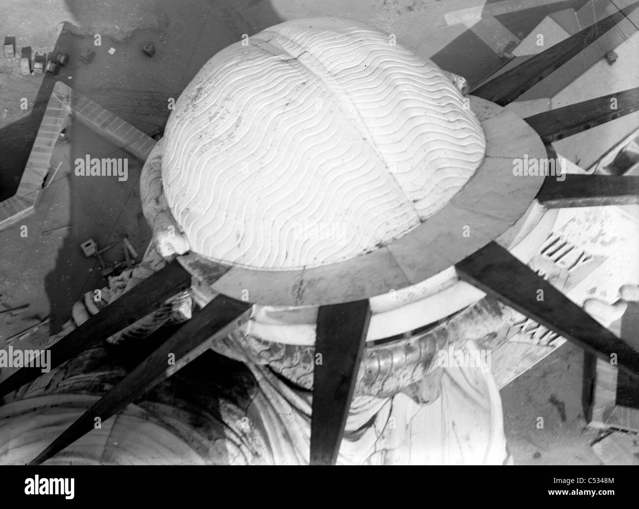 Statue de la Liberté - haut de head, New York City Banque D'Images