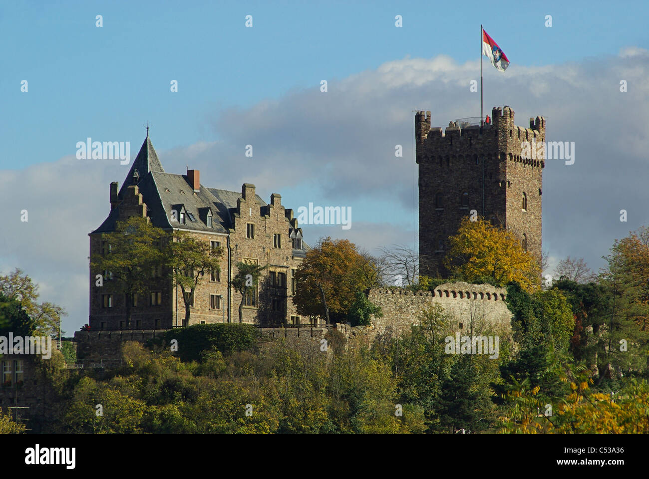 Bingen Burg Klopp - Bingen château Klopp 02 Banque D'Images