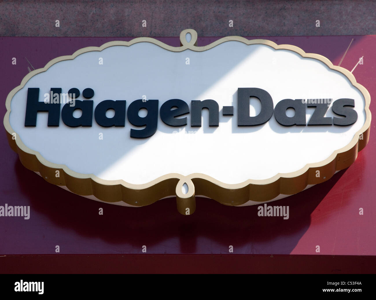 Inscrivez-vous sur glace Haagen-Dazs outlet, Londres Banque D'Images