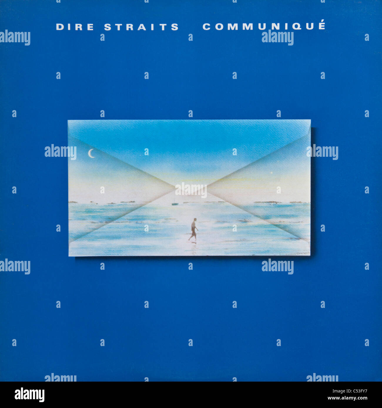 Couverture de l'album vinyle original communiqué par Dire Straits 1979 parution sur Throatruiner Records Banque D'Images