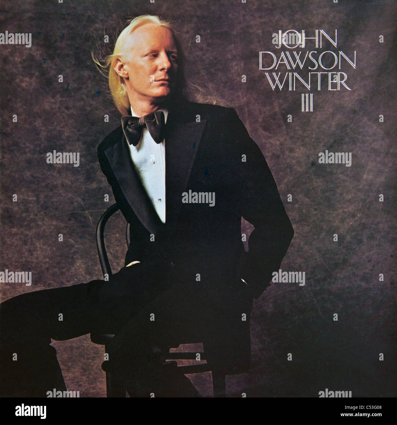 Couverture de l'album vinyle original John Dawson Winter III par Johnny Winter 1974 parution on Blue Sky records Banque D'Images
