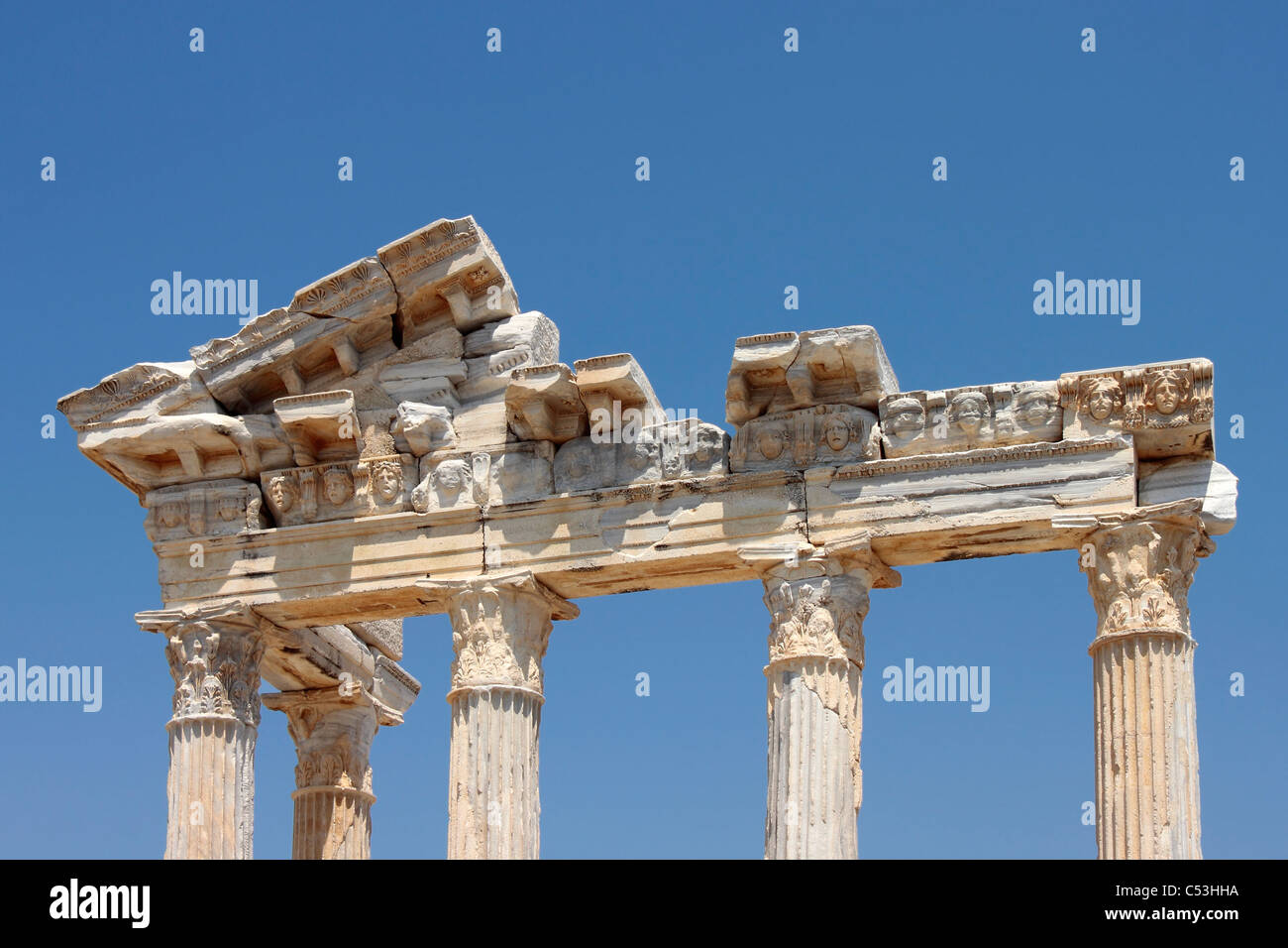 Temple d'Apollon, Side, Turquie Banque D'Images