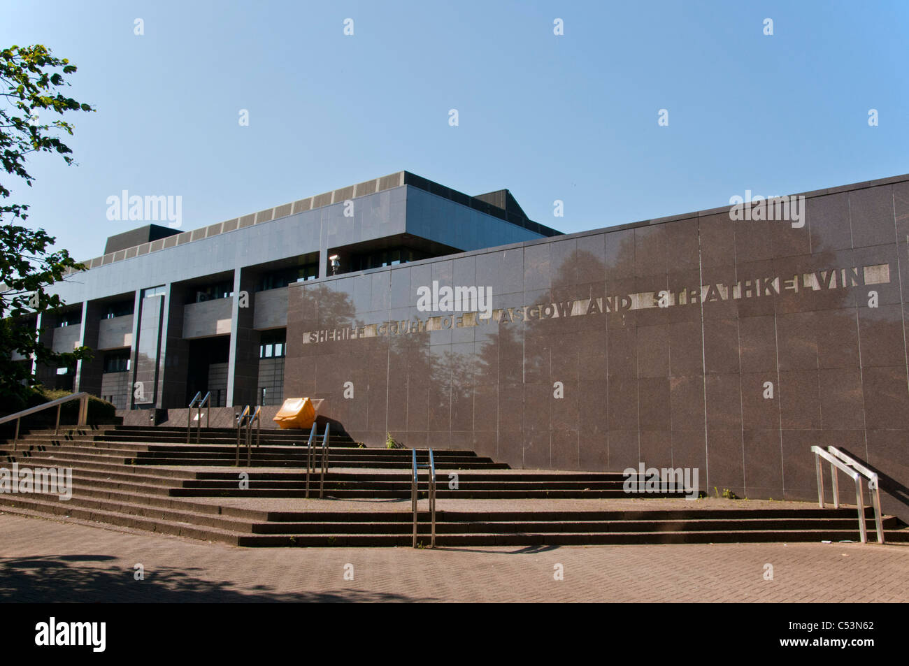 Plan large de Glasgow Sheriff Court Building. Banque D'Images