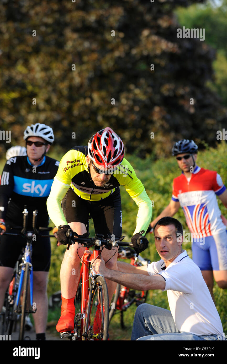 British Amateur vélo contre la montre à l'été Banque D'Images