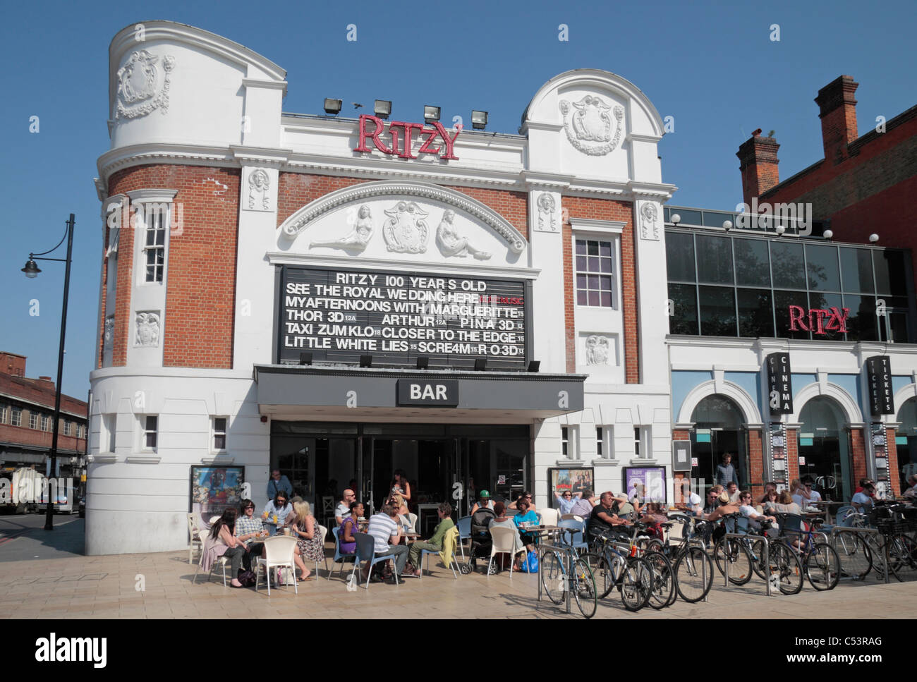 Le Ritzy Cinema, un bar et un café, Brixton, dans le sud de Londres, au Royaume-Uni. Banque D'Images