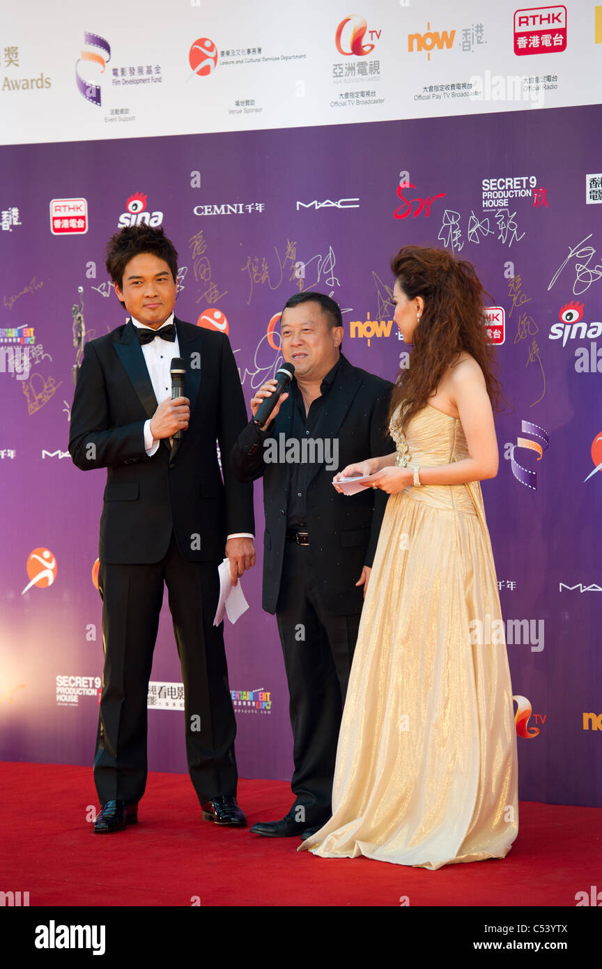Hong Kong acteur Eric Tsang Chi-wai (曾志偉) arrive au 29e Hong Kong Film Awards le 18 avril 2010 Banque D'Images
