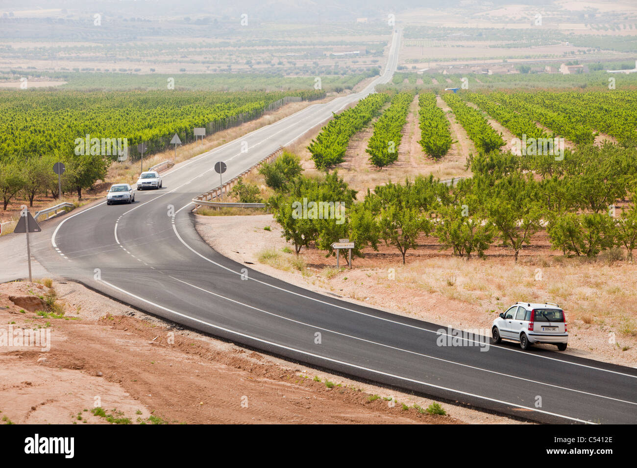 Une nouvelle route dans la région de Murcia, Espagne, Banque D'Images