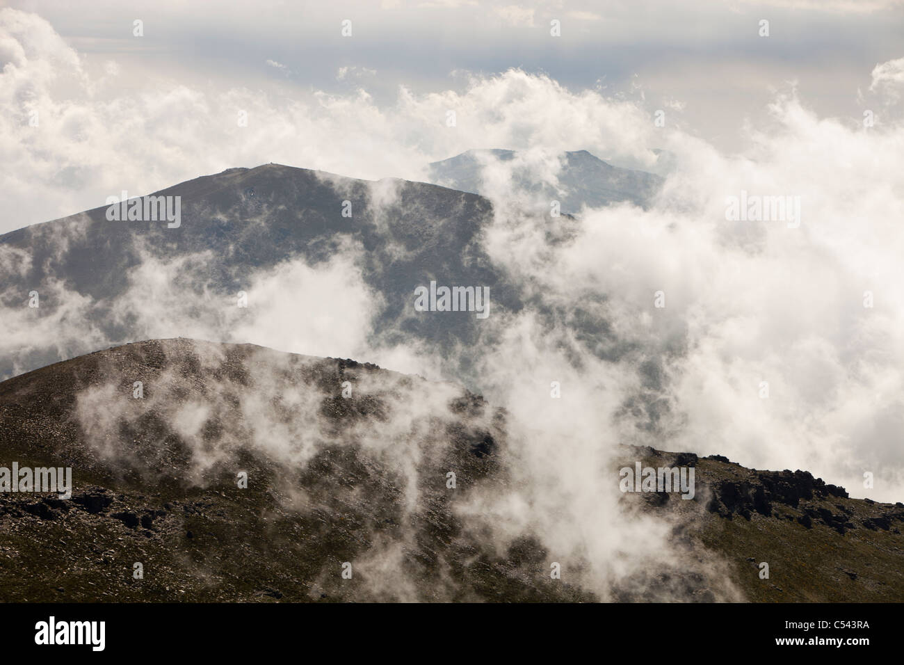 Les montagnes de la Sierra Nevada du sud de l'Espagne. Banque D'Images