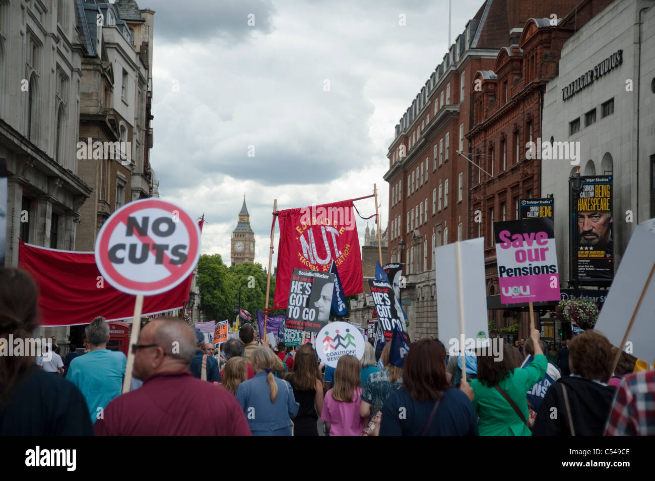 Une journée de grève par les enseignants et les fonctionnaires pour protester contre l'évolution de la vieillesse.30 juin 2011. Banque D'Images
