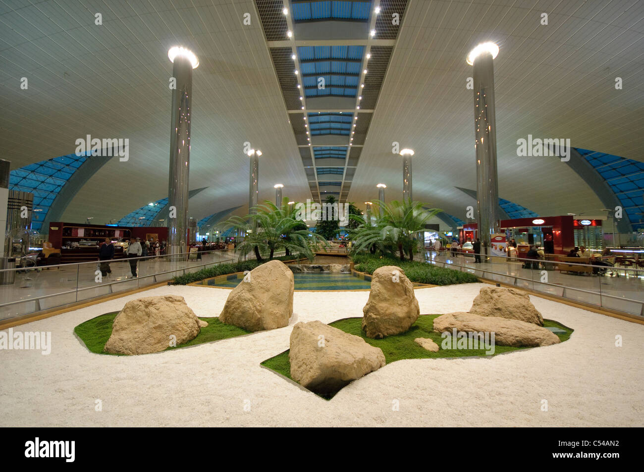 L'Aéroport International de Dubaï, Terminal 3, exclusivement pour Emirates Airlines, Dubaï, Émirats arabes unis, Moyen Orient Banque D'Images