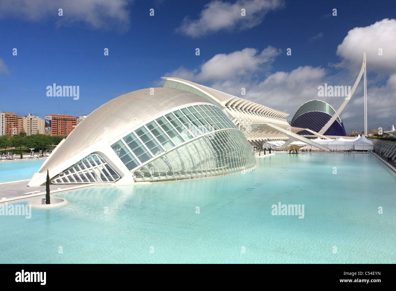 L'espagne, Valence, la Cité des Arts et Sciences Building Banque D'Images
