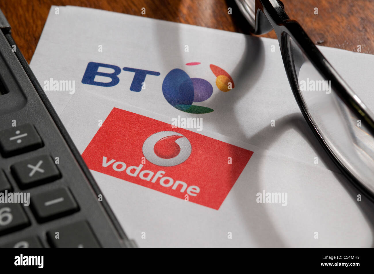 British Telecom et vodafone projets Banque D'Images