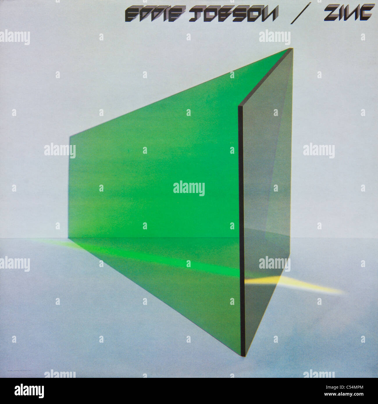 Couverture de l'album vinyle original Zinc par Eddie Jobson 1983 parution sur Capitol Records Banque D'Images