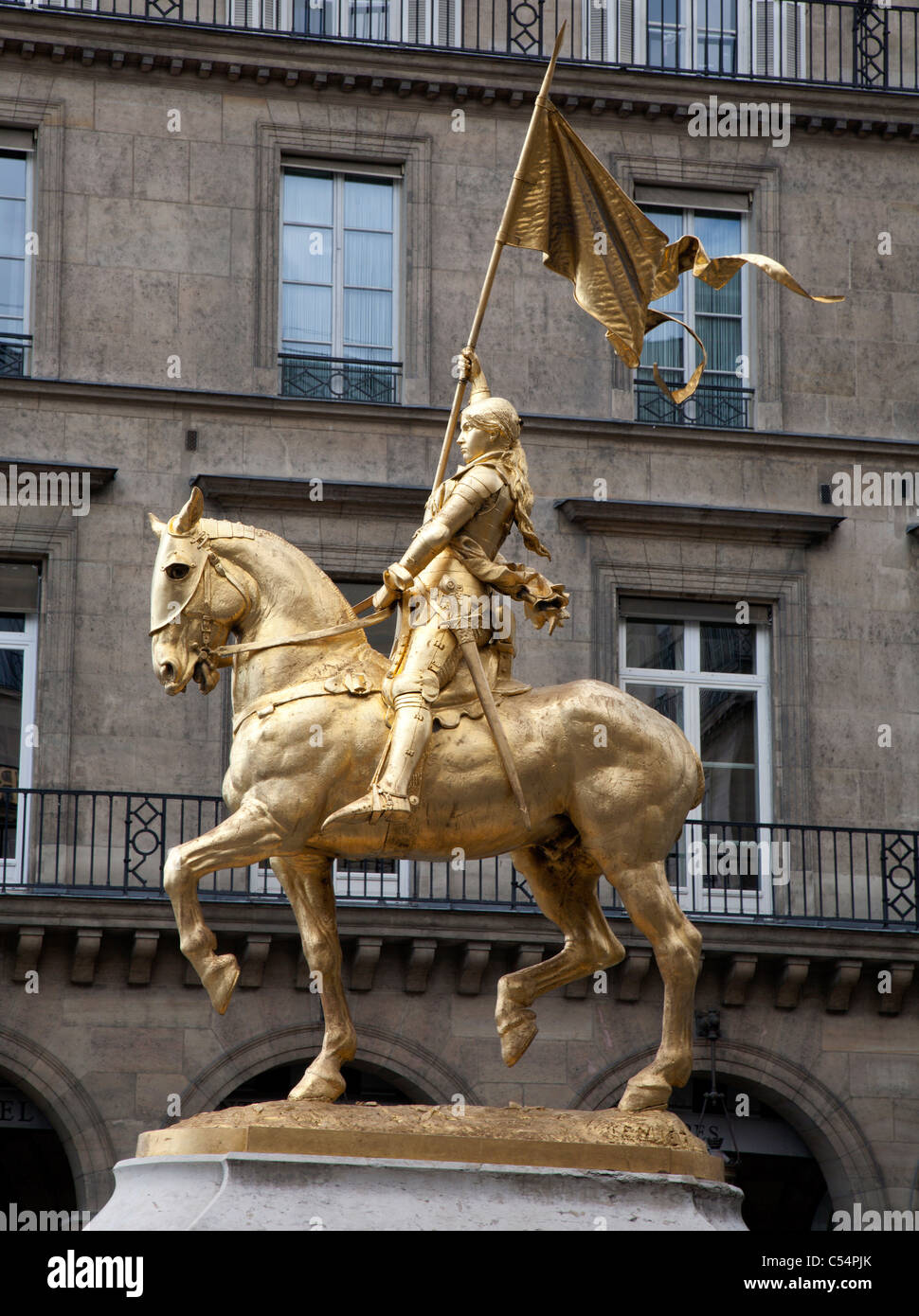 Paris - statue de Jeanne d'Arc Banque D'Images