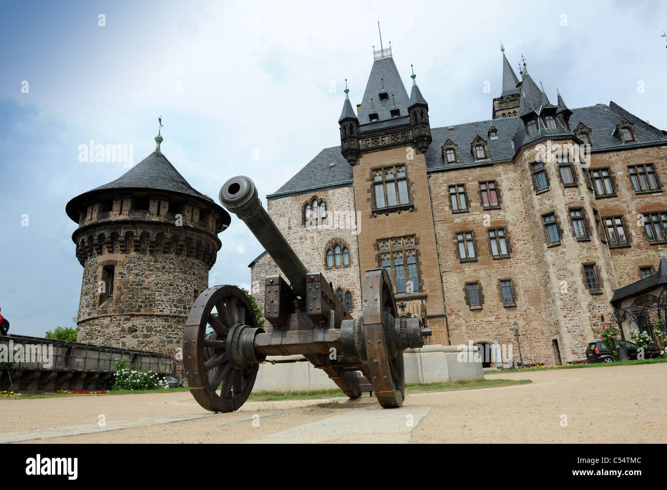 Château de Wernigerode Harz dans le district de Saxe-anhalt Allemagne Allemagne Deutschland Banque D'Images