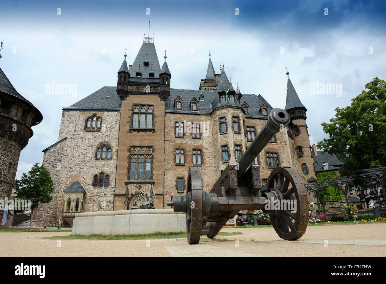 Château de Wernigerode Harz dans le district de Saxe-anhalt Allemagne Allemagne Deutschland Banque D'Images