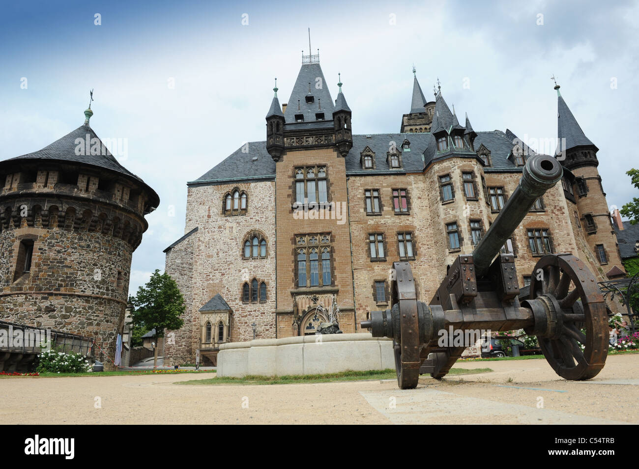 Château de Wernigerode Harz dans le district de Saxe-anhalt Allemagne Allemagne Deutschland Banque D'Images