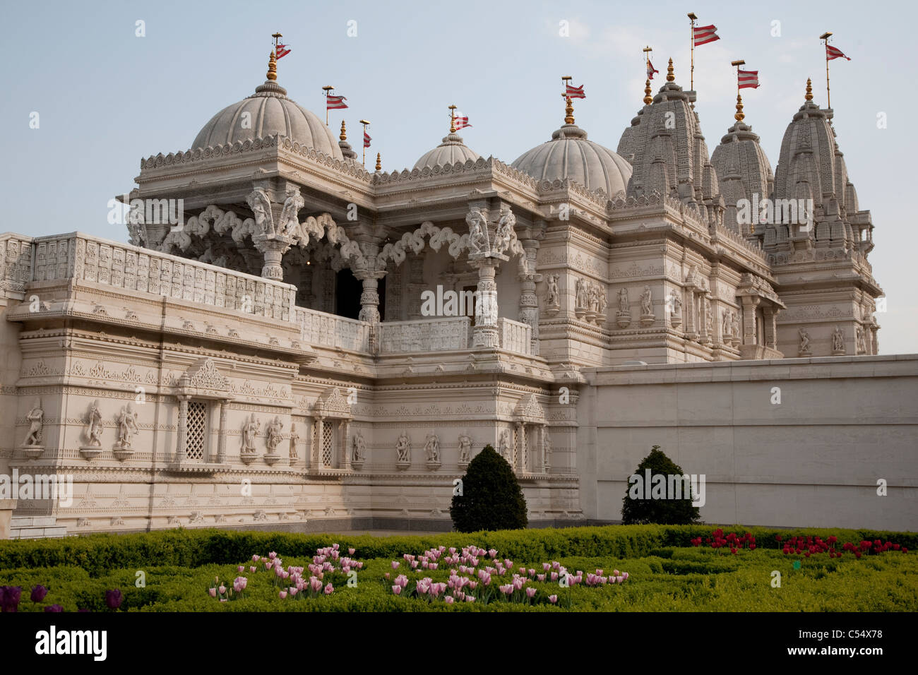 Shri Swaminarayan Mandir, le plus grand temple hindou hors de l'Inde, Neasden, Londres, Angleterre Banque D'Images