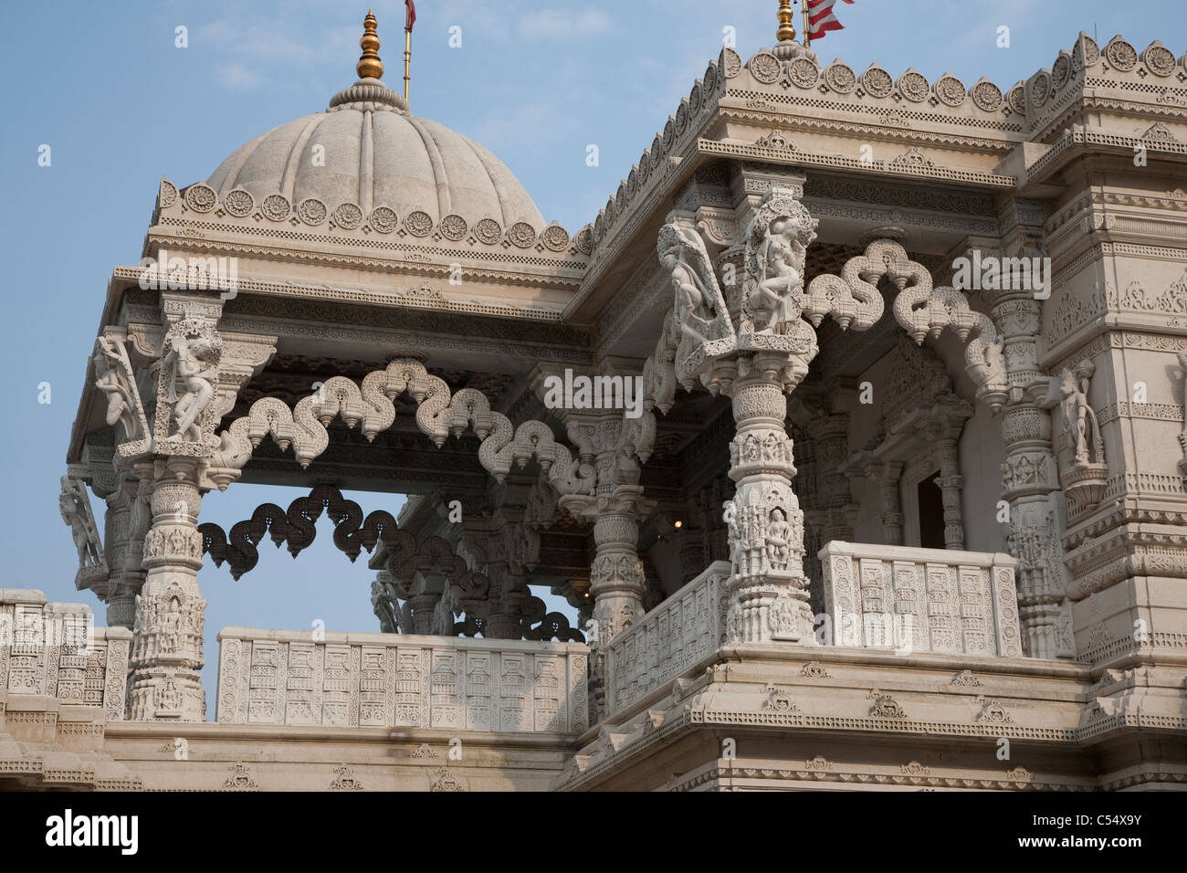 Shri Swaminarayan Mandir Temple Hindou de Neasden, London, UK Banque D'Images