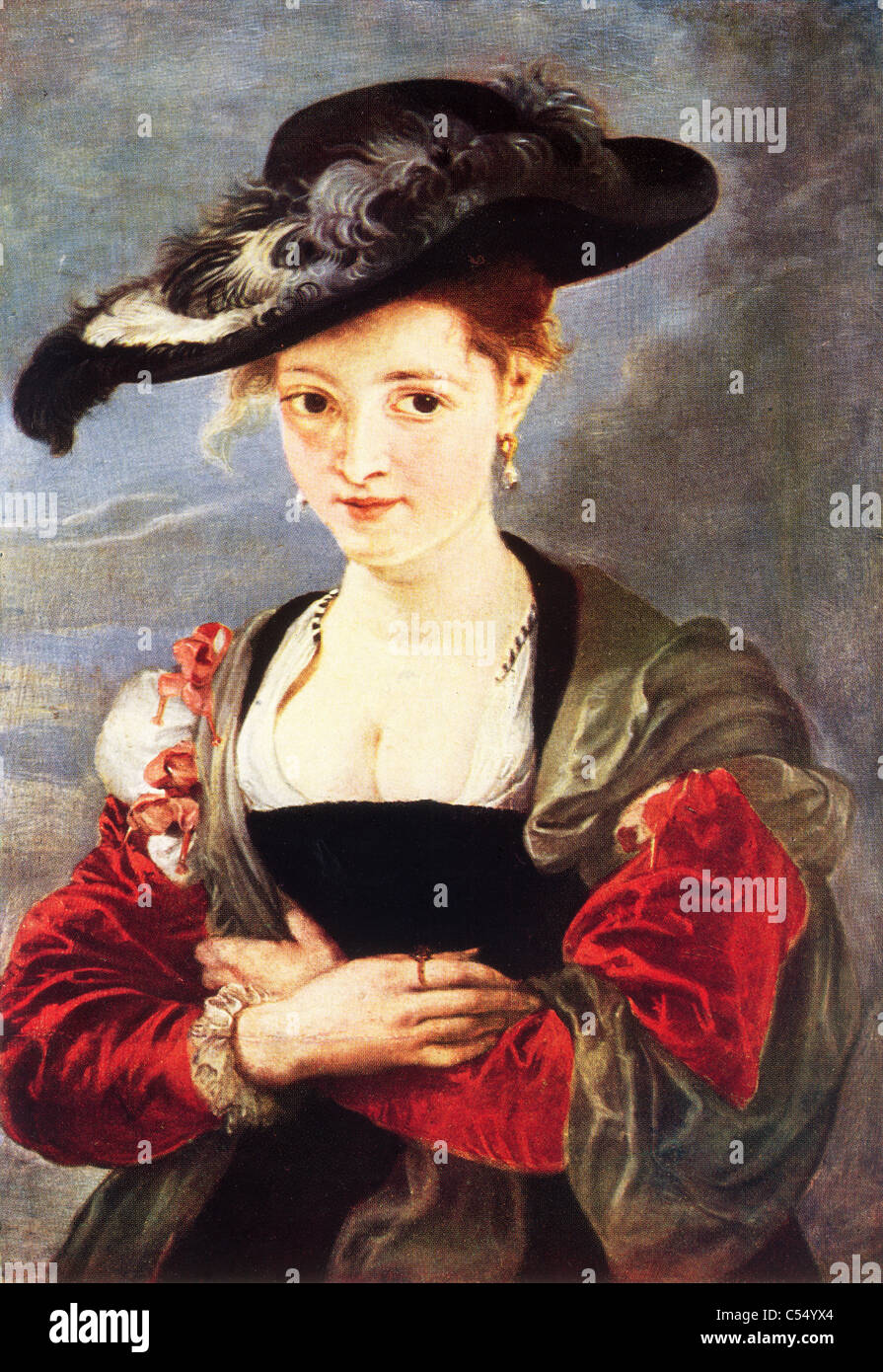 Sir Peter Paul Rubens : Portrait de Susanne Fourment ('Le Chapeau de paille") vers 1625. Huile sur panneau Banque D'Images