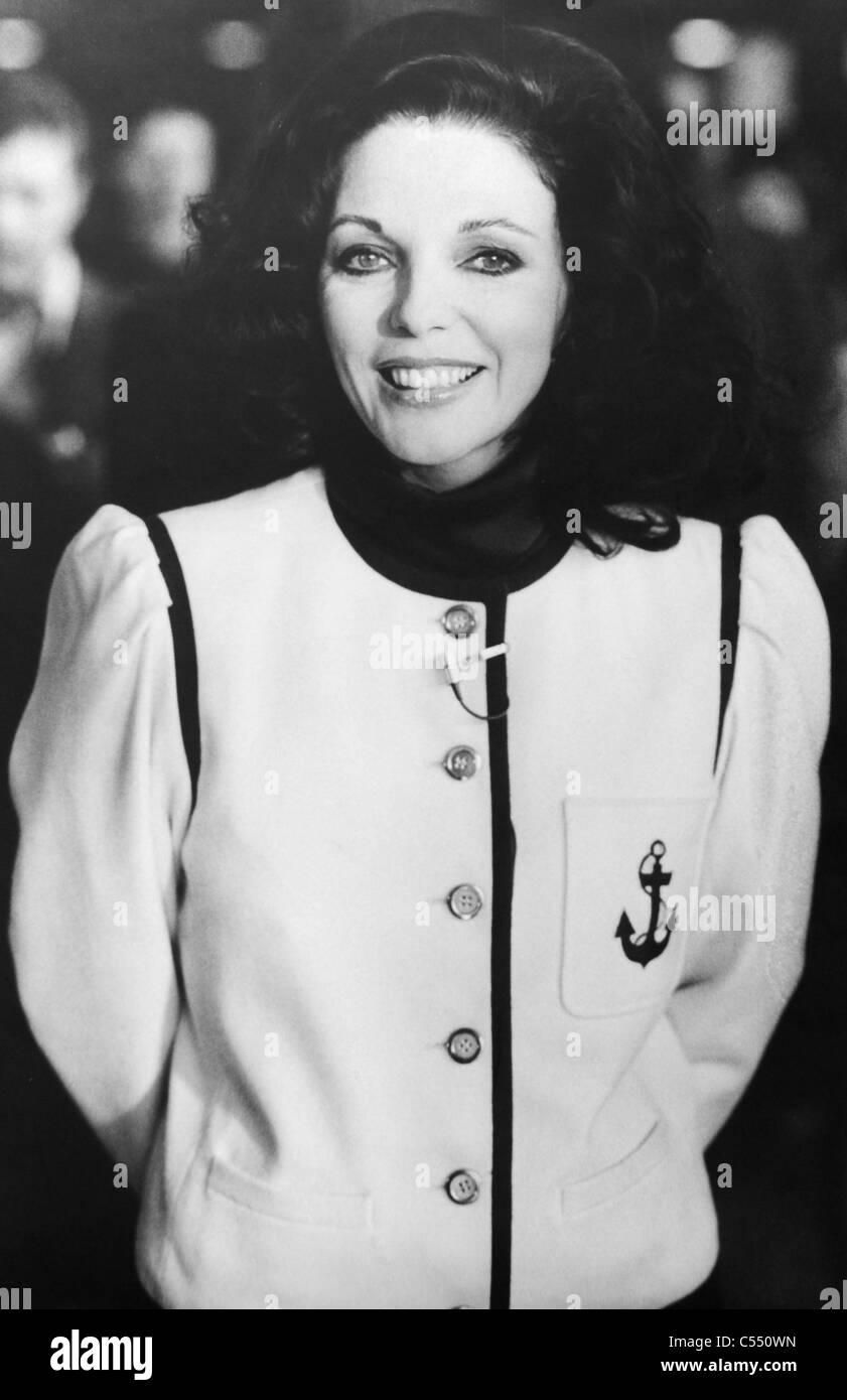 L'actrice Joan Collins à Chichester Festival Theatre en 1980 Banque D'Images