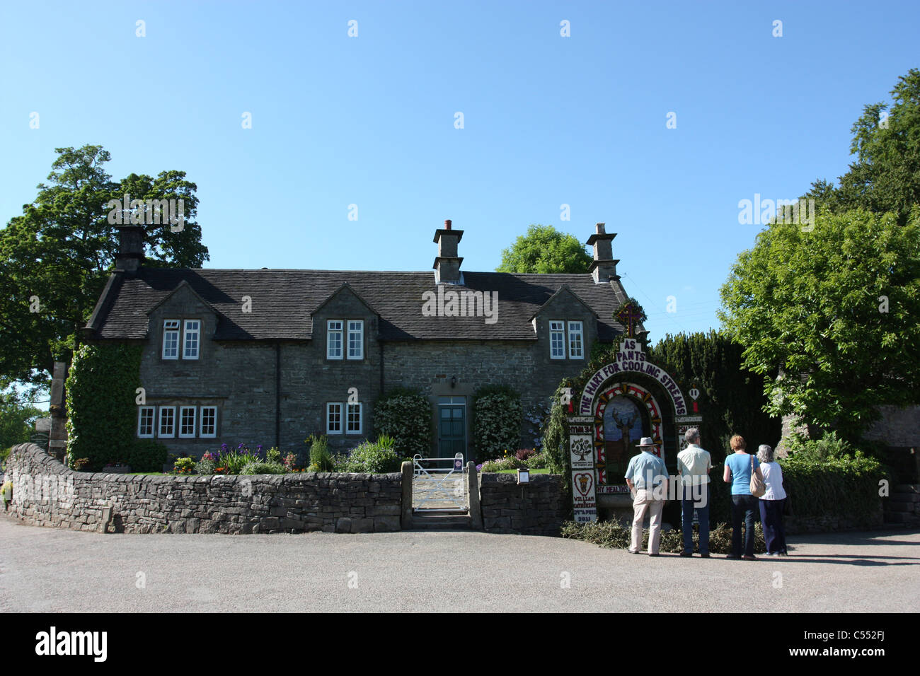 Bien s'habiller en Tissington Banque D'Images